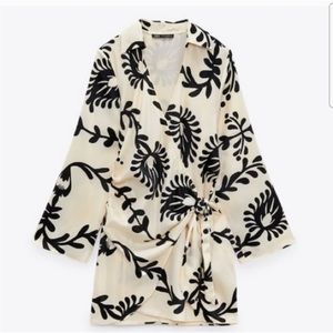 Zara Collared Silk Wrap Dress